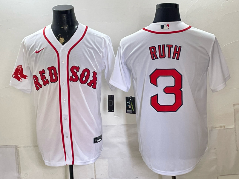 2026 Men Boston Red Sox #3 Ruth white Nike MLB Jersey 0824003